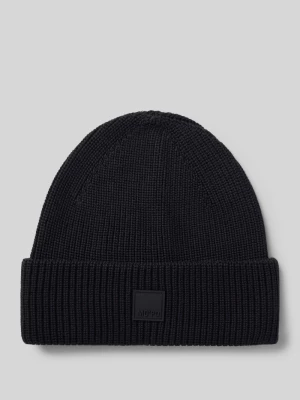 Czapka beanie z naszywką z logo Marc O'Polo DENIM