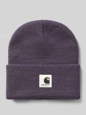 Czapka beanie z naszywką z logo model 'ASHLEY' Carhartt WIP Purpurowy