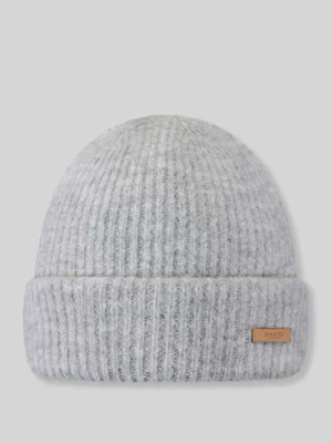 Czapka beanie z naszywką z logo model 'Witzia Beanie' Barts Srebrny melanż