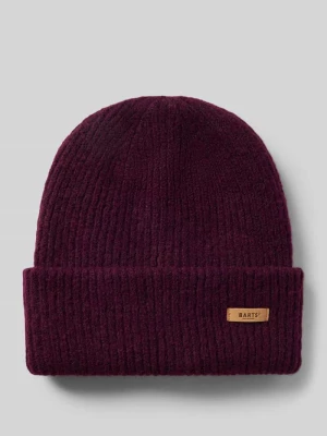 Czapka beanie z naszywką z logo model 'Witzia Beanie' Barts Oberżynowy