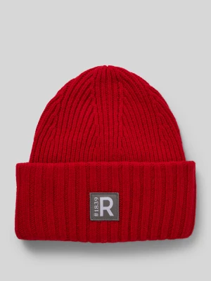 Czapka beanie z naszywką z logo Roeckl