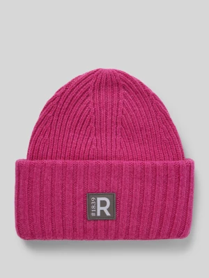 Czapka beanie z naszywką z logo Roeckl