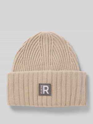 Czapka beanie z naszywką z logo Roeckl