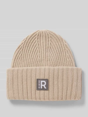 Czapka beanie z naszywką z logo Roeckl