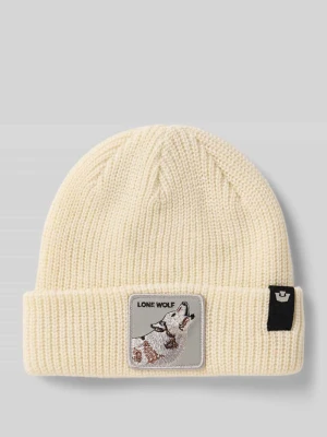 Czapka beanie z naszywką z motywem model ‘THE LONE BEANIE’ GOORIN BROS. Złamany biały