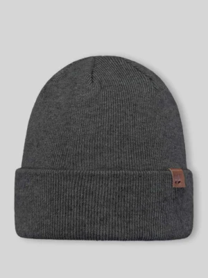 Czapka beanie z wywijanym brzegiem z mieszanka wiskozy model 'WILLES' Barts Antracytowy