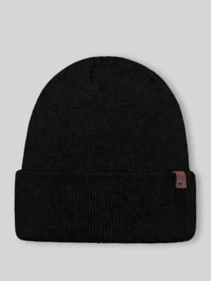 Czapka beanie z wywijanym brzegiem z mieszanka wiskozy model 'WILLES' Barts Czarny