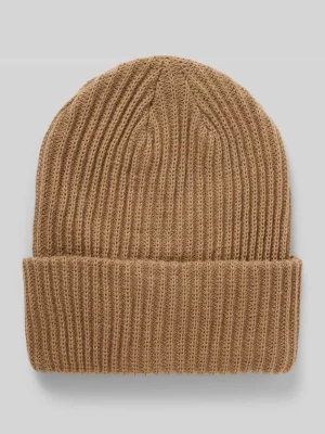 Czapka beanie z prążowanej dzianiny z brzegiem model ‘HEXO’ Pieces