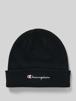 Czapka beanie z szerokim brzegiem i wyhaftowanym logo Champion