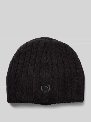 Czapka beanie z wyhaftowanym logo Bugatti