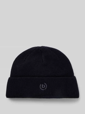 Czapka beanie z wyhaftowanym logo Bugatti