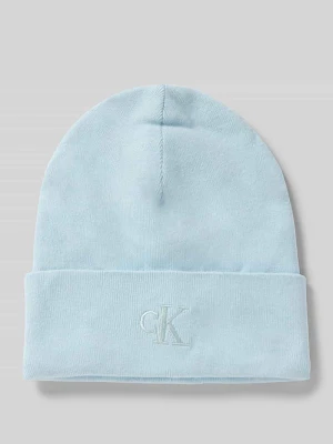 Czapka beanie z wyhaftowanym logo Calvin Klein Jeans