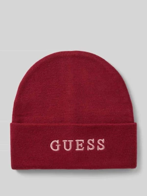 Czapka beanie z wyhaftowanym logo Guess