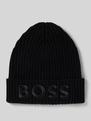 Czapka beanie z wyhaftowanym logo model ‘Lara’ Boss