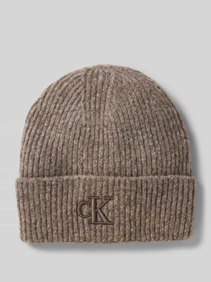 Czapka beanie z wyhaftowanym logo model ‘THICK’ Calvin Klein Jeans