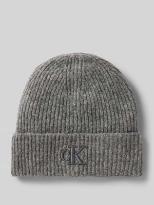 Czapka beanie z wyhaftowanym logo model ‘THICK’ Calvin Klein Jeans