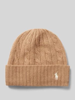 Czapka beanie z wyhaftowanym logo Polo Ralph Lauren