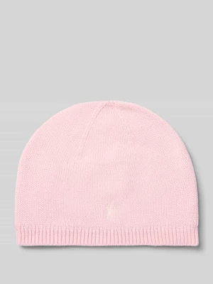 Czapka beanie z wyhaftowanym logo RALPH LAUREN TEENS