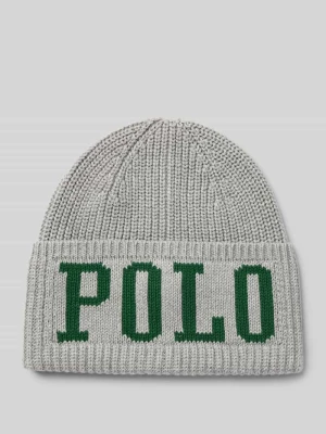 Czapka beanie z wyhaftowanym logo RALPH LAUREN TEENS