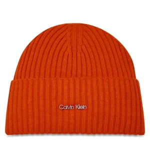 Czapka Calvin Klein Ck Must Logo Beanie K60K611401 Pomarańczowy
