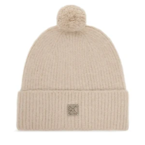 Czapka Calvin Klein Emblem Brushed LV04D8067G Beżowy