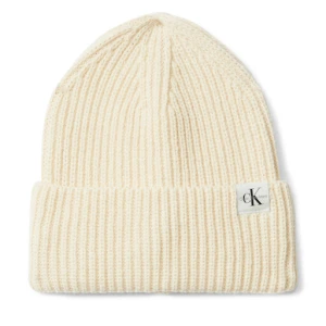 Czapka Calvin Klein Jeans Monogram Rib Beanie IU0IU00440 Écru