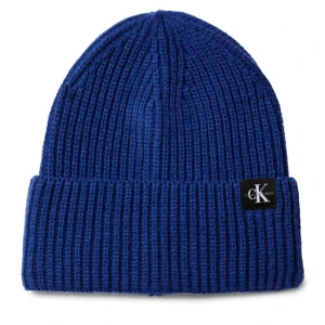 Czapka Calvin Klein Jeans Monogram Rib Beanie IU0IU00440 Niebieski