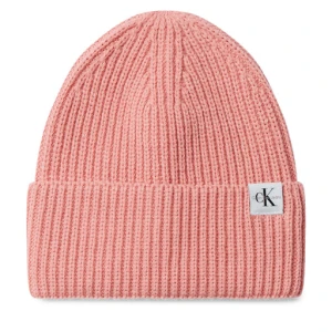 Czapka Calvin Klein Jeans Monogram Rib Beanie IU0IU00440 Różowy
