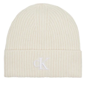 Czapka Calvin Klein Jeans Thick Embroidery Beanie K60K612321 Écru