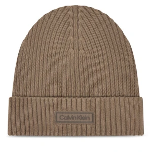 Czapka Calvin Klein Patch Chunky LV04D8053G Beżowy