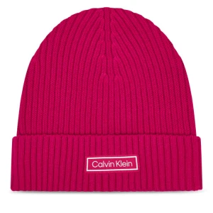 Czapka Calvin Klein Patch Chunky LV04D8053G Różowy