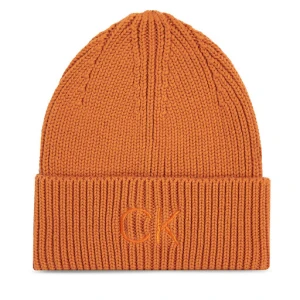 Czapka Calvin Klein Re-Lock Beanie W/Emb K60K608660 Brązowy