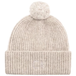 Zdjęcie produktu Czapka CK Emboidery Airy Pompom Beanie Gray Morn K60K612586 PCJ (CK552-b) Calvin Klein