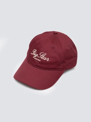 Czapka damska z daszkiem z haftem bordowa Bellia 604 BIG STAR