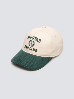 Czapka damska z daszkiem z haftem kremowa Adrienne 103 BIG STAR