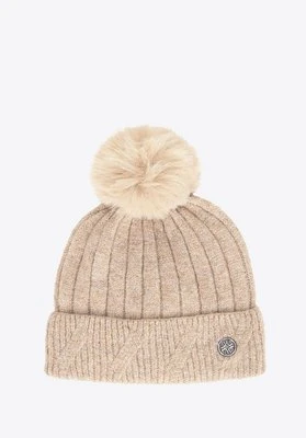 Czapka damska zimowa z pomponem beżowa Wittchen