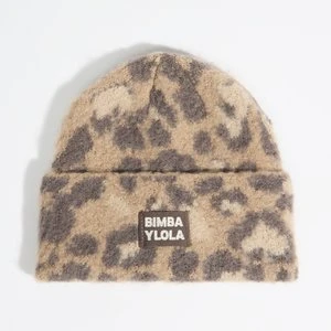 Czapka dzianina panterka taupe BIMBA Y LOLA