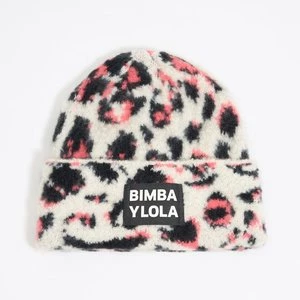 Czapka dzianina żakard animal print naturalna BIMBA Y LOLA