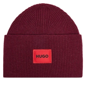 Czapka Hugo Xaff 50496011 Bordowy
