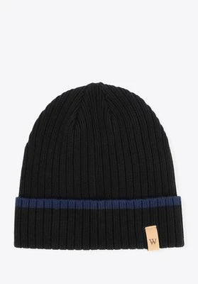 Czapka męska z bawełny czarno - granatowa Wittchen