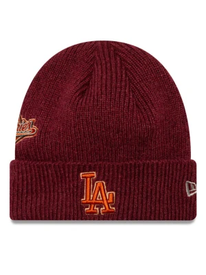 Czapka New Era LA Dodgers World Series Patch Cuff Knit Beanie 60580732 Czerwony
