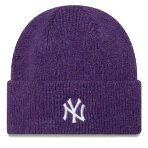 Czapka New Era New York Yankees Wide Cuff Knit Beanie 60580752 Fioletowy