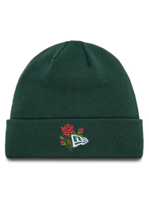 Czapka New Era Rose Icon Cuff Knit Beanie 60580736 Zielony