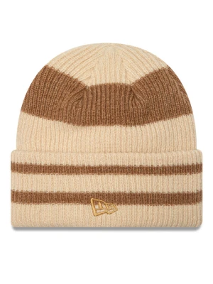 Czapka New Era Stripe Cuff Knit Beanie 60580764 Beżowy