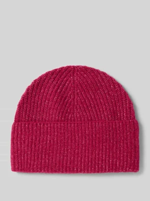 Czapka o kroju regular fit z dodatkiem wełny z efektem dzianiny Christian Berg Woman