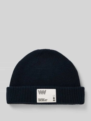 Czapka o kroju regular fit z mieszanki wełny z naszywką z logo model ‘Milo’ Wood Wood