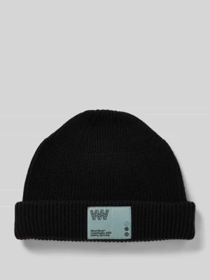 Czapka o kroju regular fit z mieszanki wełny z naszywką z logo model ‘Milo’ Wood Wood