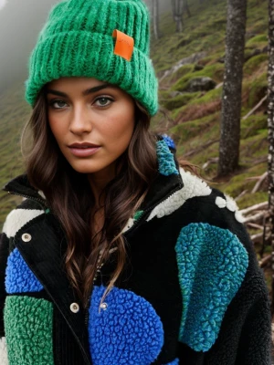 Czapka Puffy Emerald ONE SIZE NAOKO