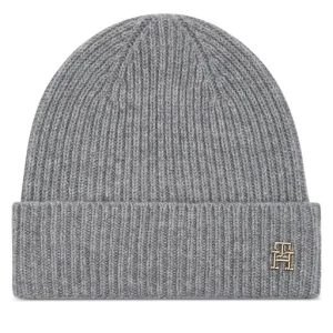 Czapka Tommy Hilfiger Cashmere Chic Beanie AW0AW15321 Szary