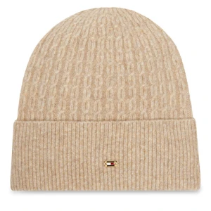 Czapka Tommy Hilfiger Th Cable Enamel Flag AW0AW17776 Brązowy